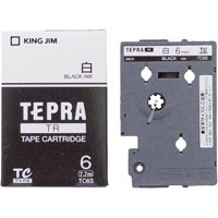 キングジム テプラTRテープ TC6S 白に黒文字 6mm 4971660753376 キングジム テプラTRテープ TC6S 白に黒文字 6mm 4971660753376