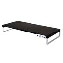 LIHITLAB. 机上台 590mm USB3.0ハブ付 黒 A-7334-24 4903419826857(3)