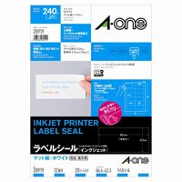 [単価1114円・5セット] エーワン IJラベル 28919 A4/12面 余白付 20枚 4906186289191（5セット）