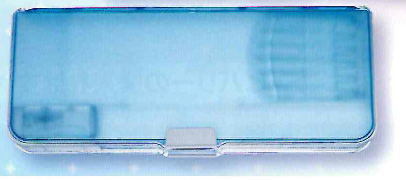 [在庫限り] ビバリー 半透明の筆入れ ペンケース グラッシィ ブルー PNC-009 4977524158455［在庫品］