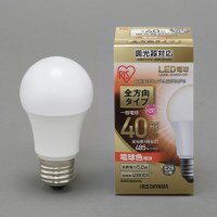アイリスオーヤマ LED電球40WE26全方調光電球LDA5L-G/W/D-4V1 4967576293372