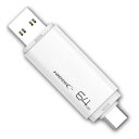 USB3.2 Type-C/Type-Aコネクタ両対応のフラッシュメモリー。●外形寸法（幅）[mm]：67.7●外形寸法（奥）[mm]：18.5●外形寸法（高）[mm]：8.7●質量[g]：9.7●記録容量：64GB●対応OS：Window...