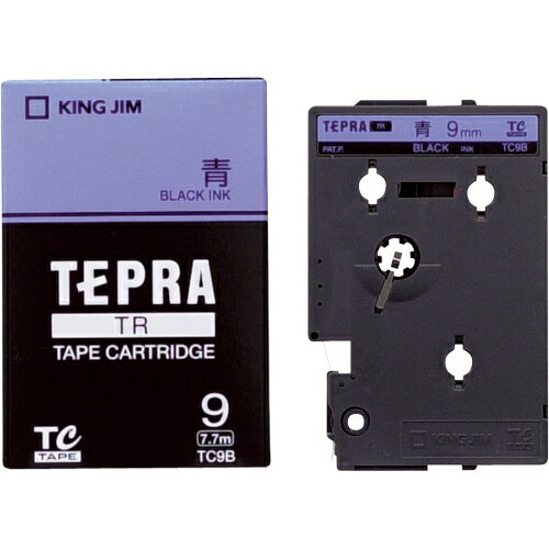 キングジム テプラTRテープ TC9B 青に黒文字 9mm 4971660750900（10セット）
