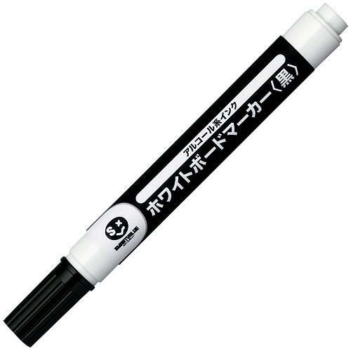 スマートバリュー ボードマーカーE 中字黒12本 H036J-BK 4547345028154（90セット）