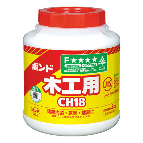 コニシ ボンドCH18 #40140 木工用 3kg 4901490401406（10セット）