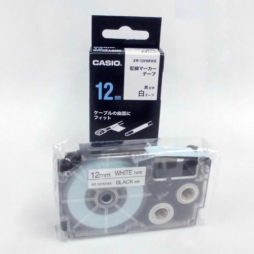 カシオ計算機 配線マーカーテープ XR-12HMWE 12mm 4971850489962