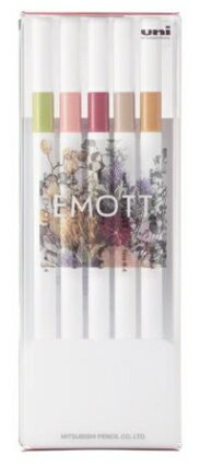 [ゆうパケット可] 三菱鉛筆 Uni ユニ EMOTT（エモット）新5色セット No.10　BOTANICAL COLOR/ボタニカルカラー(3)