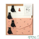 86306006 OS ミニレターセット 黒猫 86306 デザインフィル 4902805863063(5セット)