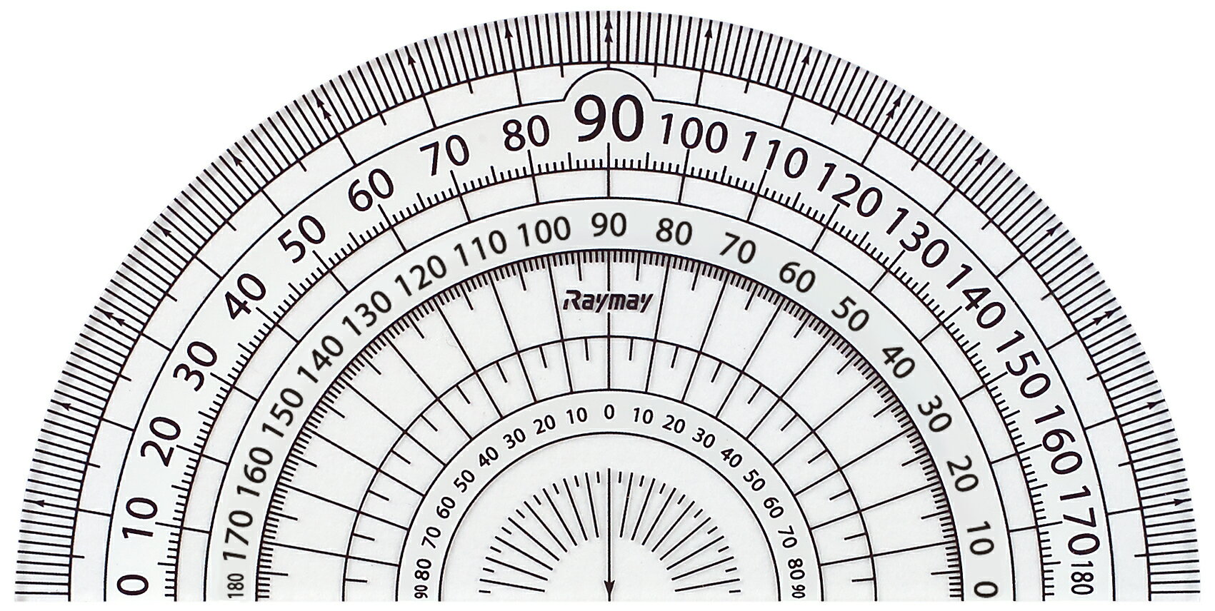 レイメイ 白黒分度器 ホワイト APJ151W レイメイ藤井 4902562416380