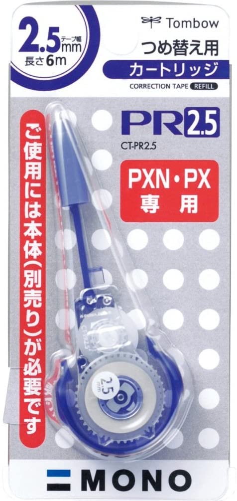 トンボ鉛筆 修正テープモノPXN つめ替えカートリッジ 2.5mmテープ幅 CT-PR2.5 トンボ鉛筆 4901991015126