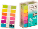 ポストイット ジョーブ製品 透明見出し エコノパック製品 メロン/イエロー/オレンジ/ローズ/パープル/スカイブルー 44mm×10mm 20枚×6パッド 68...