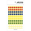 エーワン カラーラベル アソート 丸型 9mm 11シート 07014(40セット)