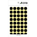 07029クロマル エーワン カラーラベル 黒 丸型 15mm 14シート 07029(20セット)