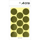 エーワン カラーラベル 金 丸型30mm 8シート 07241(40セット)