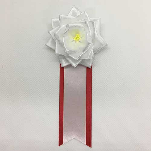 渡辺徽章 徽章リボン 特小リボンバラ 白 24個入 2147345343145