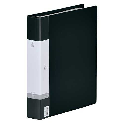 LIHITLAB. 名刺帳 G8803-24 800名 A4 30穴 黒 4903419813512