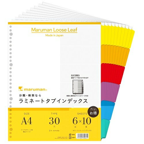 マルマン ラミネートタブインデックス6山10組LT3006F 4979093300655