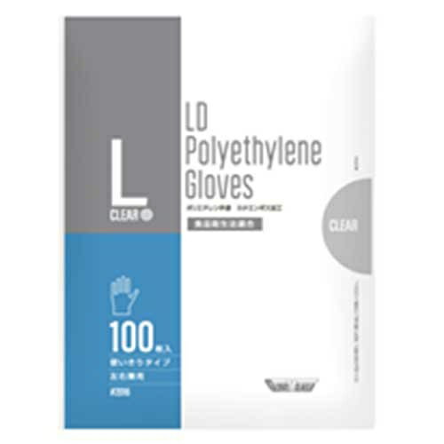 川西工業 ポリエチレン手袋 #2016 L 100枚入X100袋 2147345303941