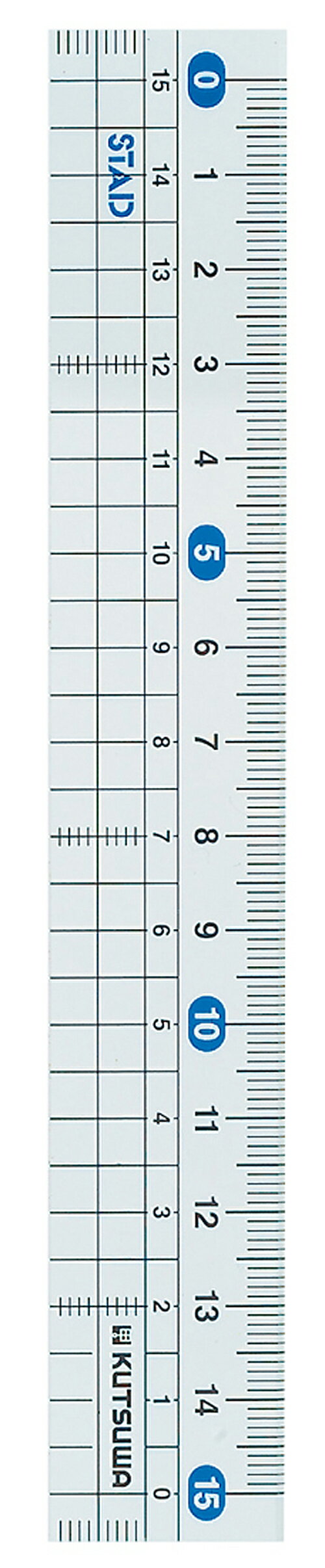 クツワ HS151 [STAD メタクリル直線定規（15cm）] 4901478018763（60セット）