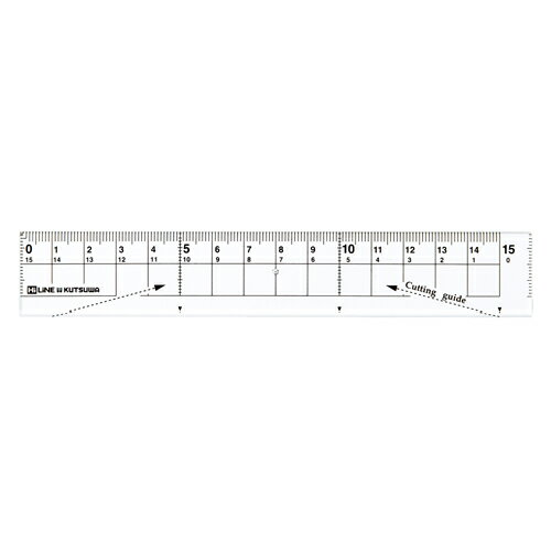 クツワ 紙が切れる透明定規15cmクリア XS01CL クツワ 4901478137822（50セット）