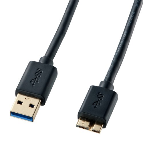 楽天オフィスジャパンサンワサプライ USB3.0マイクロケーブル（A-MicroB）1m KU30-AMC10BK