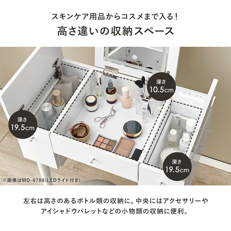 ドレッサー デスク 机 選べる ライト付き 化粧台 椅子 ドレッサーチェア スツール...