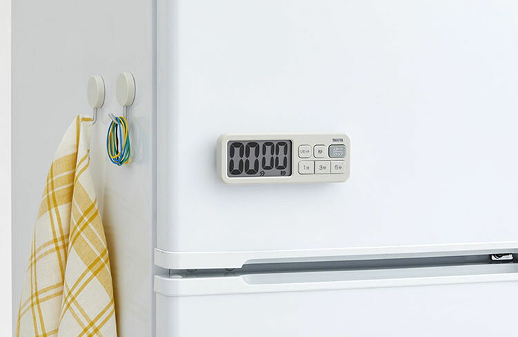 タイマー キッチンタイマー 大文字 抗菌でか見えタイマー TD-431-BK送料無料 タニ...