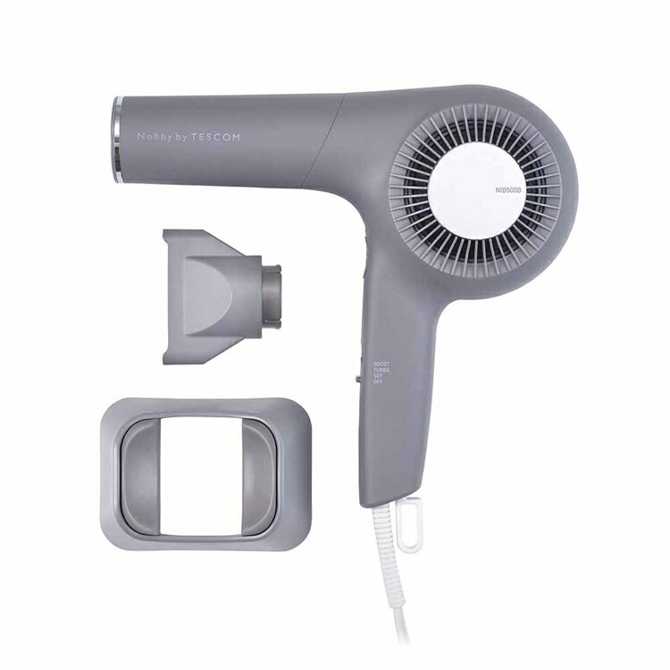 プロフェッショナルプロテクトイオン ヘアドライヤー NIB500BTescom ドライヤー マイナスイオン Nobby by TESCOM 軽量 大風量 ハンズフリー 切替え 自動 パワフル テスコム スモーキーグレー ブラック ホワイトアッシュ