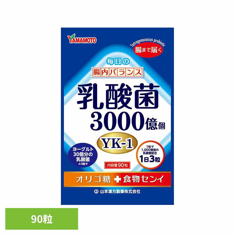 乳酸菌粒 90粒 健康食品 山本漢方 健康 サプリメント オリゴ糖 山本漢方製薬