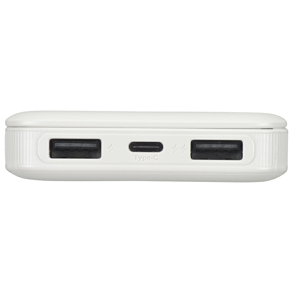 モバイルバッテリー 10000mAh SMP-MB100-Wモバイルバッテリー おしゃれ 防災 旅行 Type-C USB-A 10000mA ホワイト オーム電機 白 紫 ピンク 茶 office-kagg-10031788 オフィス家具堂 サンプル画像2