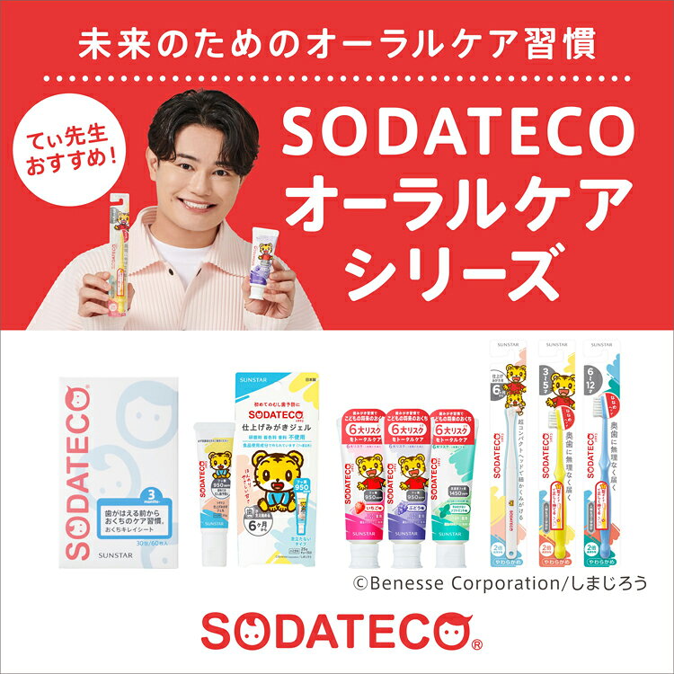 オフィス家具堂のソダテコ仕上げみがきジェル 25g 25314ソダテコ 歯磨き 歯みがき粉 オーラルケア サンスター 仕上げ磨きジェル 透明ジェル 生後6か月頃〜 SODATECO｜アングル3