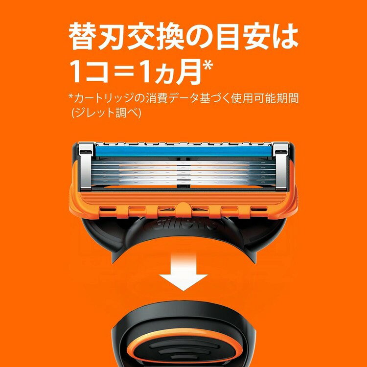 オフィス家具堂のフュージョンパワー替刃8B 髭剃り ひげそり ヒゲソリ かみそり カミソリ T字 ひげ ヒゲ 剃刀 替刃 Gillette｜アングル3