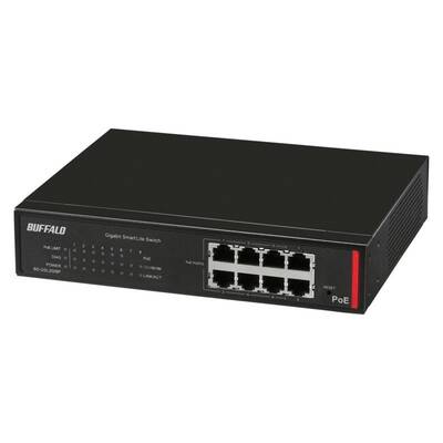 BUFFALO バッファローGigaスマートLiteスイッチ 8ポートBS-GSL2008Pリテール品(正規製品)メーカー1年保証