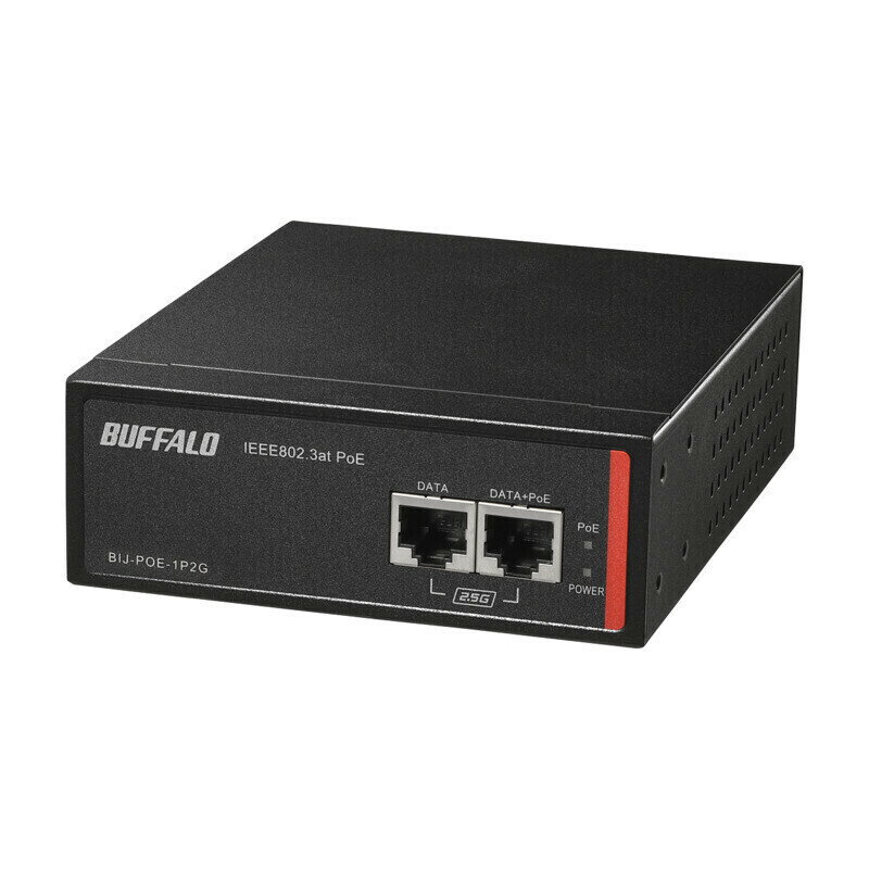 BUFFALO バッファローPOEスイッチHUBBIJ-POE-1P2Gリテール品(正規製品)メーカー1年保証