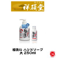 10%off 祥碩堂 / しょうせきどう 【 極洗い ハンドソープ / 大 250ml 】魚の臭い 保湿成分 ローヤルゼリーエキス、アロエベラ葉エキス、アルニカエキス 石鹸