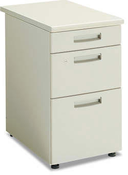 【短納期品!!】コクヨ BS+デスクシリーズ 脇デスク 3段 C3[ビーエス プラス][W400×D700H700mm][アジャスター付][オールロック錠][ナチュラルグレー色]オフィス,SOHO,ご自宅,店舗,病院,福祉施設,役所,学校,学習塾向け(SD-BSN47EC3F11N3)