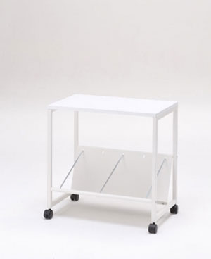 【法人様配送限定特価!!】PB-H 天板付きファイルワゴン 1段[木天板][傾斜棚][キャスター付き][600W×350D×600Hmm]【お客様組立】各種デスク用 YSK-013-1