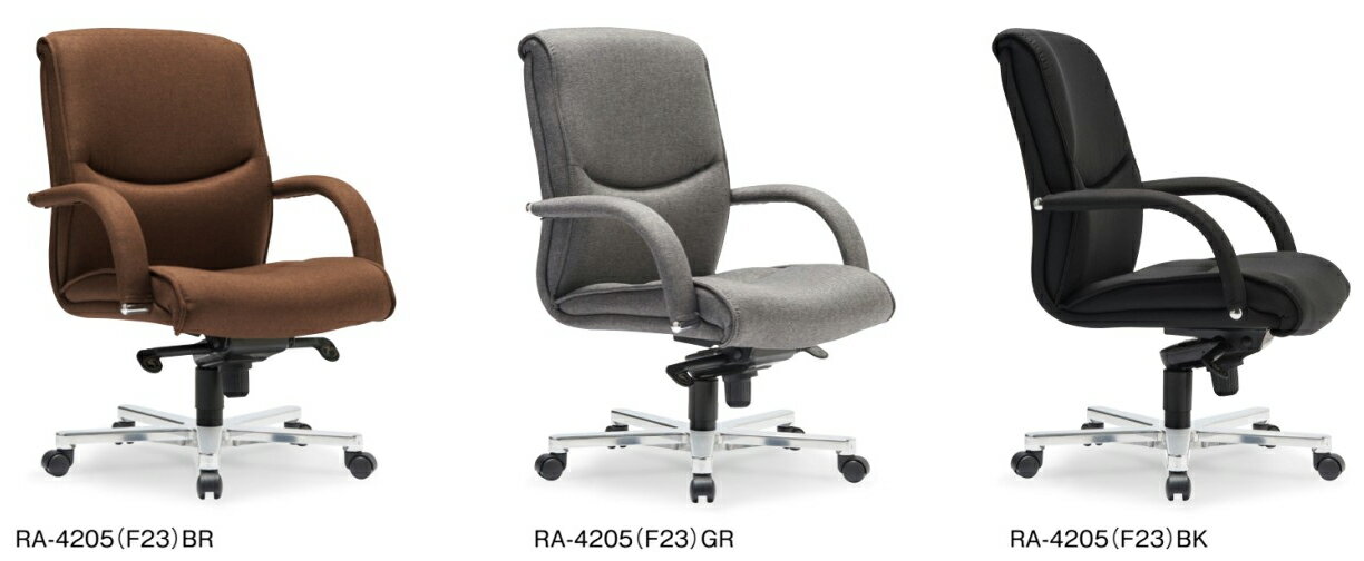 【 法人格限定 】 アイコ　エグゼクティブチェア　 ローバック　固定肘 肘付き　RA-4205 (F23) (V13)　..