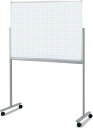コクヨ 片面ホワイトボード(ホワイト) BB-K900シリーズ BB-K934AW 外寸法/W1285×D628×H1800mm 板面有効寸法/W1155×H858mm 暗線/30mmピッチ 板面仕様:ホーロー マグネット使用可 粉受け部付 イレーザー1個,マーカー3本(青・黒・赤)付 ストッパー付キャスター