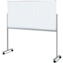 コクヨ 片面ホワイトボード(ホワイト) BB-K900シリーズ BB-K936AW 外寸法/W1885×D628×H1800mm 板面有効寸法/W1755×H858mm 暗線/30mmピッチ 板面仕様:ホーロー マグネット使用可 粉受け部付 イレーザー1個,マーカー3本(青・黒・赤)付 ストッパー付キャスター