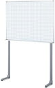 コクヨ 壁際使用 片面ホワイトボード(グレー暗線) BB-L900シリーズ BB-L934AW 外寸法/W1205×D315×H1800mm 板面有効寸法/W1155×H858mm 板面仕様:ホーロー マグネット使用可 粉受け部付 イレーザー1個,マーカー3本(青・黒・赤)付 アジャスター付