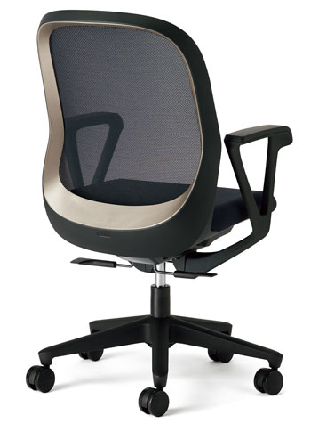 プラス フィータ2チェア Fita2 ミドルバック ループ肘付 樹脂脚 KB-FT61MKL 1脚 シートスライド ロッキ..