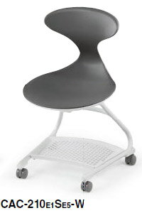 コクヨ　キャンパスアップ　カンチレバー脚タイプ(前傾あり)[荷物トレー付][肘なし][キャスター付][選べる全6色]オフィス,SOHO,ご自宅,会議室,セミナールーム,講義室,学校,市庁舎,役場,投票所,病院,福祉施設向け