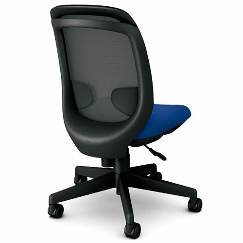 PLUS　オフィスチェア　コプレ　ブラックメッシュ　肘なし　ソフトネイビー色　KCーCK60ML　1脚分 【 ..