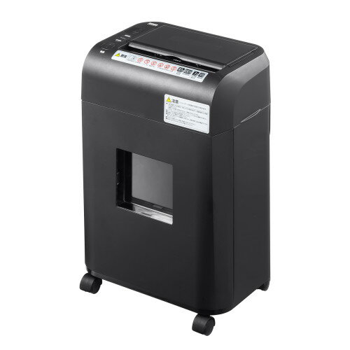 【 PSE準適合品 】　サンワサプライ　オートフィードシュレッダー （ 自動で細断 ・ 自動細断 ・ 100枚 ・ ミニクロスカット ）　PSD-C100AT　1台　◆用紙細断 4.3×12mm　◆カード　ミニクロスカット　◆オート／スタートストップ　◆オートカットオフ　◆リバーススイッチ