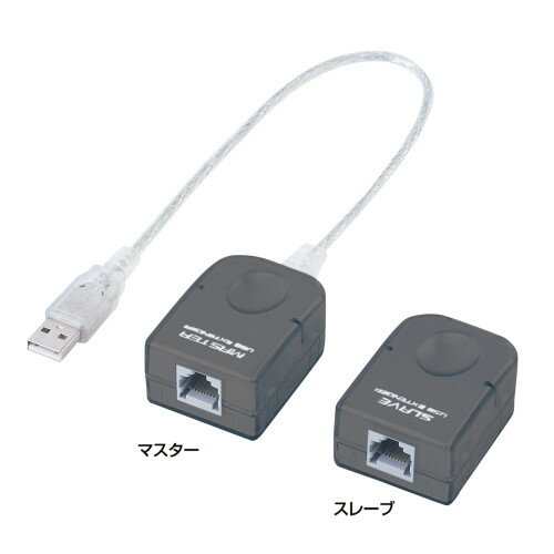 サンワサプライ　USB2.0エクステンダー　USB-RP40　1台　◆USB1.1接続　◆Windows　◆macOS　◆延長用　◆バスパワー対応　◆RoHS 6　 ※ ドライバーソフトをインストールすることなく簡単に使えます