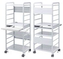 サンワサプライ SOHOラック ( W638×D550×H1640mm ) RAC-S600H 1台 ◆大型キャスター付き ◆アジャスター付き ◆ケーブルタップ受け付き ◆ケーブル口付き ◆セキュリティワイヤー取付可能 ◆マウス用スライダー装備 ◆キーボード用スライダー装備(3)