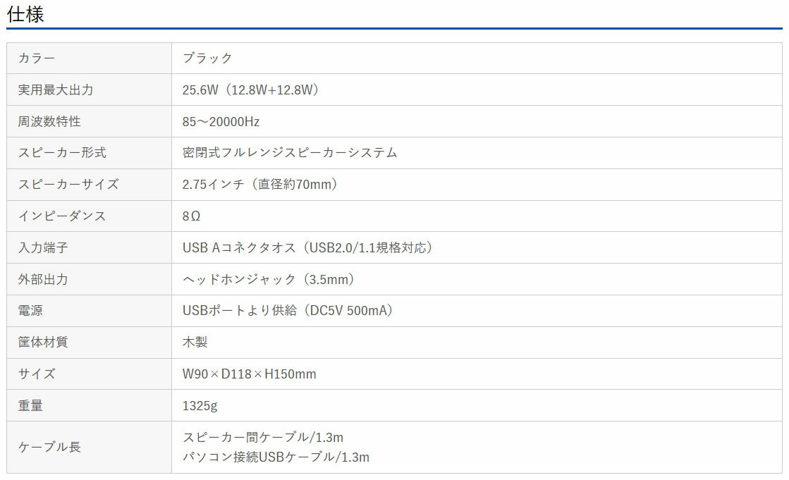 サンワサプライ ハイパワーUSBスピーカー ブ...の紹介画像3