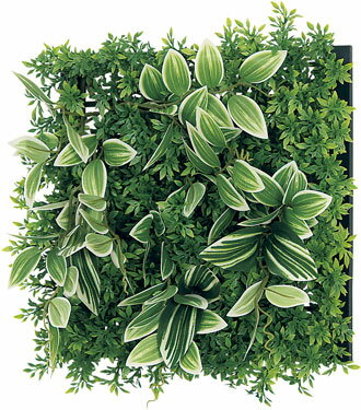 【メーカー在庫あり】【法人様配送限定】ベルク マグネットグリーン マットパネル GR1241 25角 外寸法：W300×H300×D130mm 本体：樹脂・マグネット 装飾：造花 マグネットでカンタン取付 滑り止め付 アール面や角にも取付可能 完成品