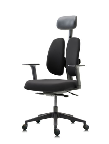 デュオレストチェア[DUOREST] NEXT1 1脚 選べる張地カラー全4色 ヘッドレスト 可動肘付 背もたれ位置調節 セルフチルトリクライニング リクライニング角度調節 ガス圧上下昇降 樹脂脚 お客様組立 腰への負担を軽減 オフィス,SOHO,在宅勤務,テレワーク向け [3]